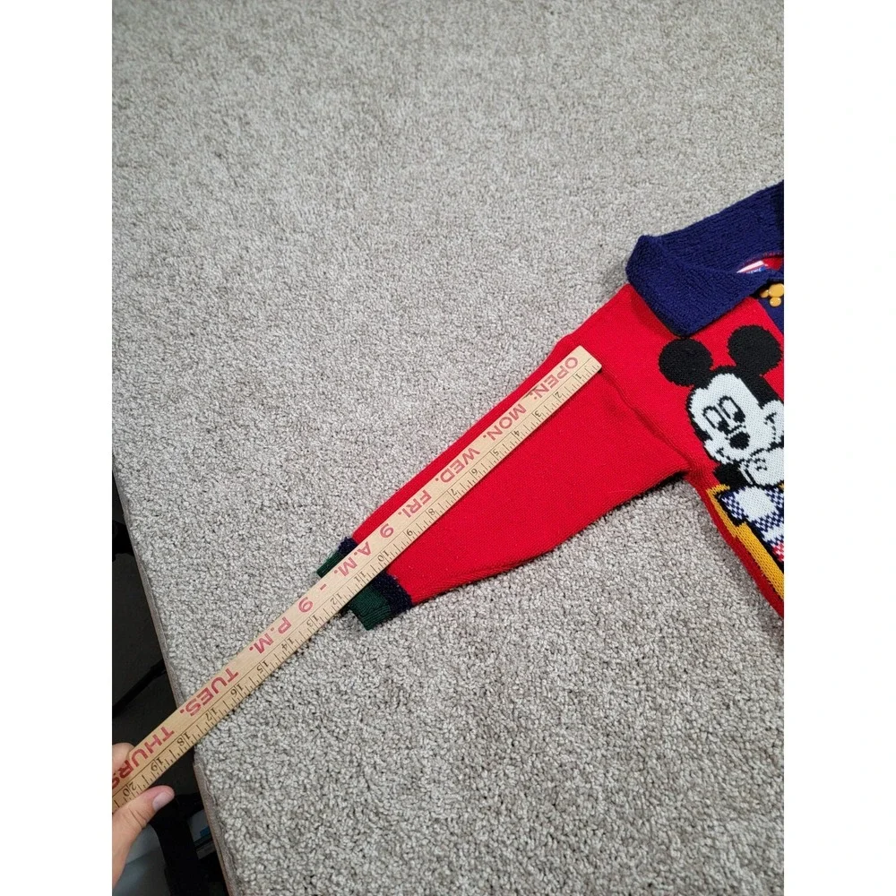 Vintage 90s Disney Mickey Mouse Sweater Cardigan Small Minnie Buttons Girls Kids
